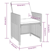 11-Delige Tuinset Met Kussens Poly Rattan Zwart