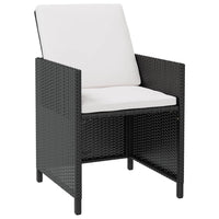 13-Delige Tuinset Met Kussens Poly Rattan Zwart En Bruin