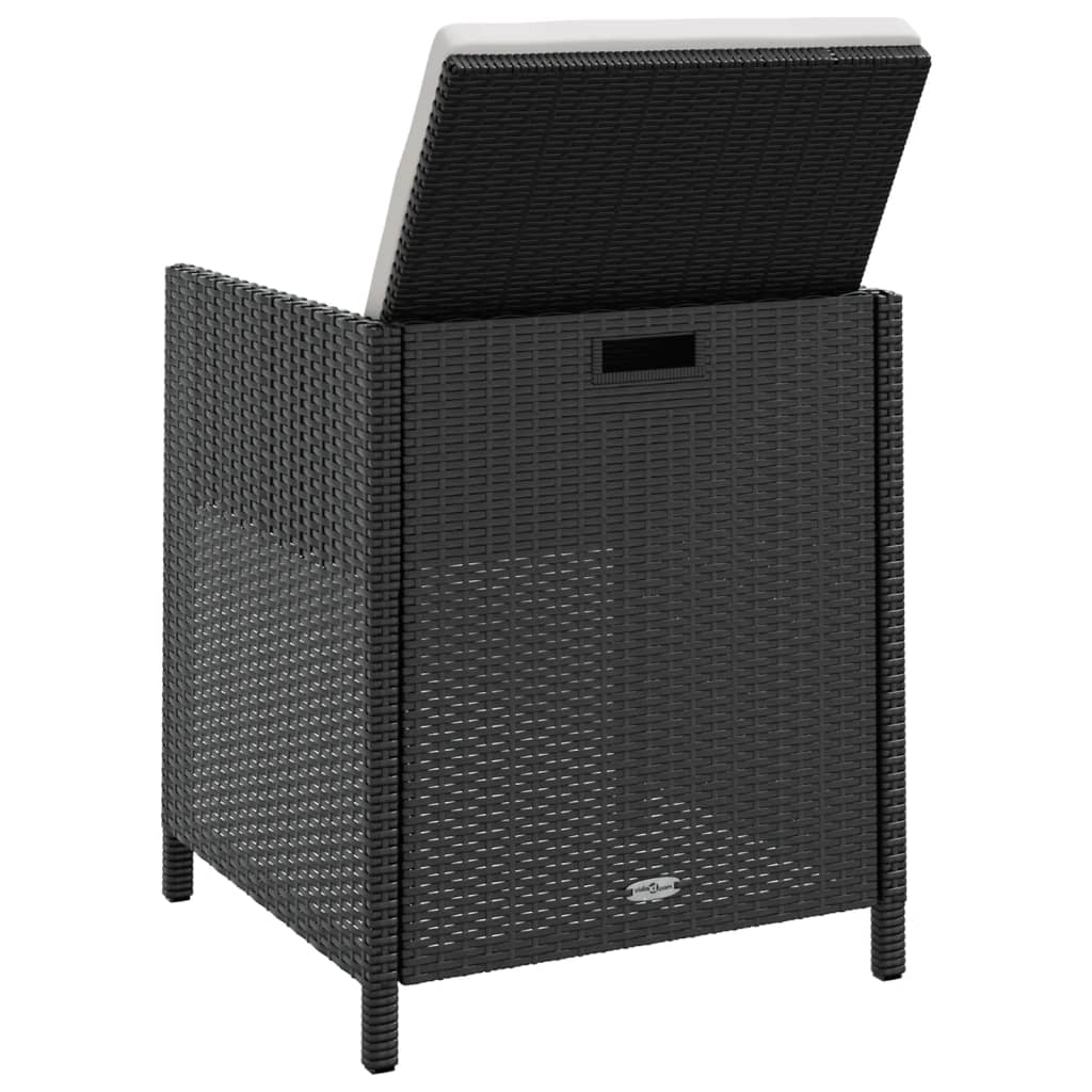 13-Delige Tuinset Met Kussens Poly Rattan Zwart En Bruin