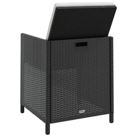 13-Delige Tuinset Met Kussens Poly Rattan Zwart En Bruin