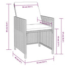 13-Delige Tuinset Met Kussens Poly Rattan Zwart En Bruin