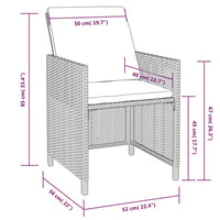 13-Delige Tuinset Met Kussens Poly Rattan Zwart En Bruin