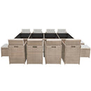 13-Delige Tuinset Met Kussens Poly Rattan Beige