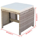 13-Delige Tuinset Met Kussens Poly Rattan Beige