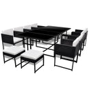 13-Delige Tuinset Met Kussens Poly Rattan