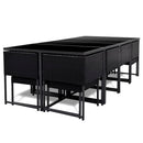 13-Delige Tuinset Met Kussens Poly Rattan
