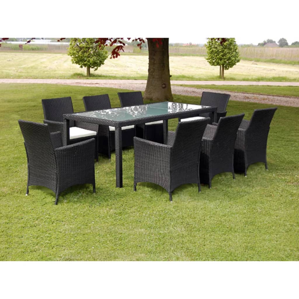 7-Delige Tuinset Met Kussens Poly Rattan
