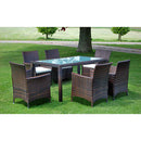 7-Delige Tuinset Met Kussens Poly Rattan