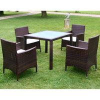 7-Delige Tuinset Met Kussens Poly Rattan