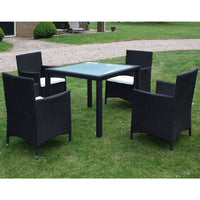7-Delige Tuinset Met Kussens Poly Rattan