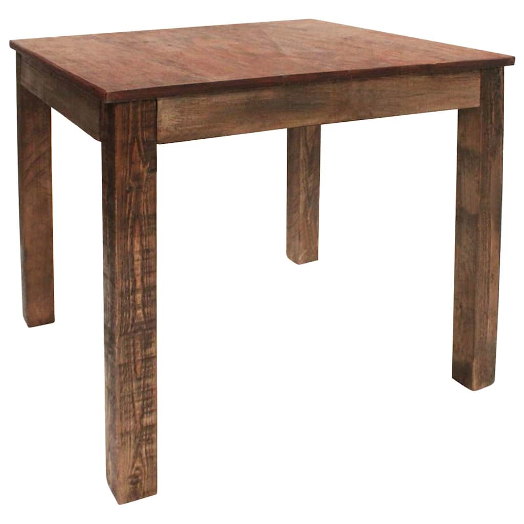 Eettafel 82X80X76 Cm Gemengd Gerecycled Hout Zwart