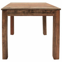 Eettafel 82X80X76 Cm Gemengd Gerecycled Hout Zwart