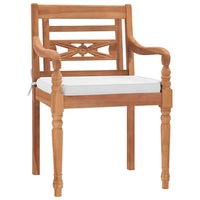 Stoelen Batavia Met Kussens Massief Teakhout