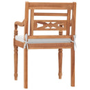 Stoelen Batavia Met Kussens Massief Teakhout