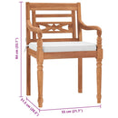 Stoelen Batavia Met Kussens Massief Teakhout