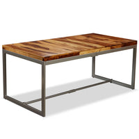 Eettafel 180 Cm Massief Acaciahout En Staal