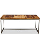Eettafel 180 Cm Massief Acaciahout En Staal
