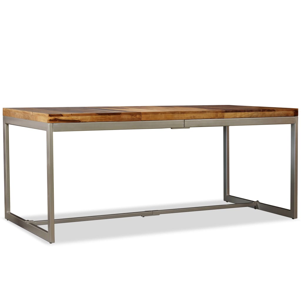 Eettafel 180 Cm Massief Acaciahout En Staal