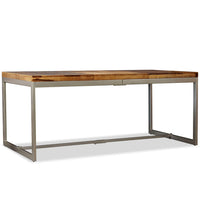 Eettafel 180 Cm Massief Acaciahout En Staal