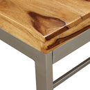 Eettafel 180 Cm Massief Acaciahout En Staal