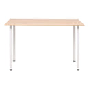 Eettafel 120X60X73 Cm Eikenkleur En Wit