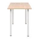Eettafel 120X60X73 Cm Eikenkleur En Wit