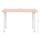 Eettafel 120X60X73 Cm Eikenkleur En Wit