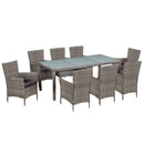 7-Delige Tuinset Met Kussens Poly Rattan