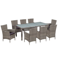 7-Delige Tuinset Met Kussens Poly Rattan