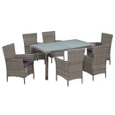7-Delige Tuinset Met Kussens Poly Rattan