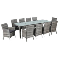 7-Delige Tuinset Met Kussens Poly Rattan