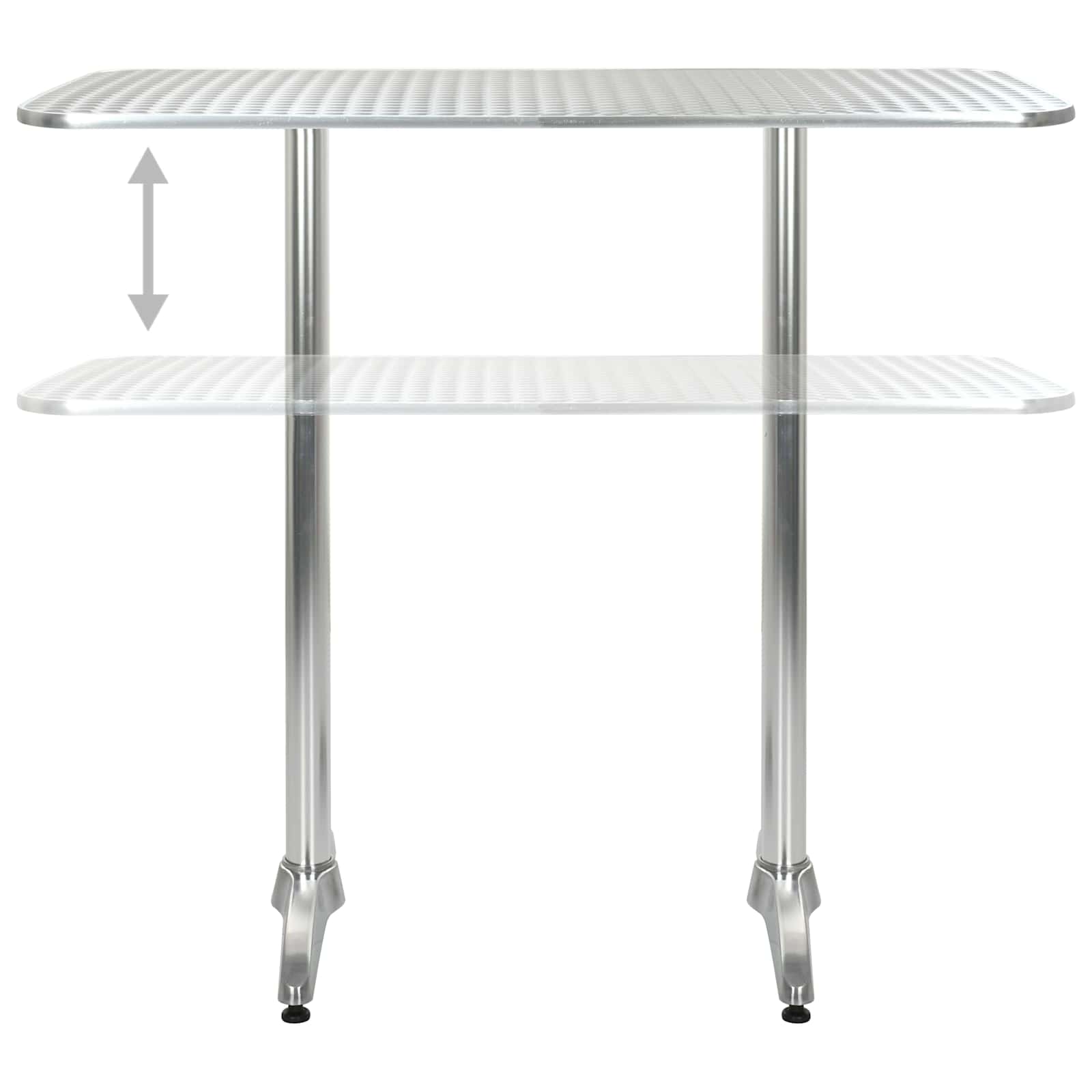 Tafel Zilver Aluminium En Plastic