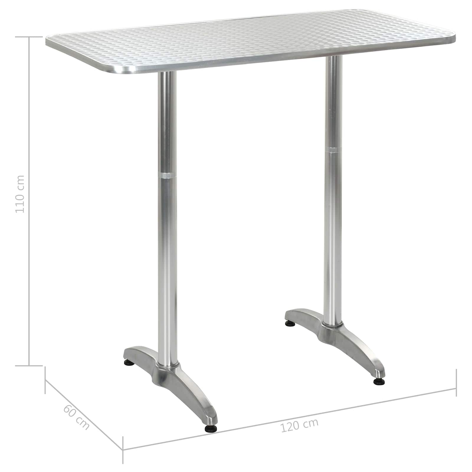 Tafel Zilver Aluminium En Plastic