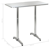Tafel Zilver Aluminium En Plastic