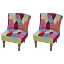 Franse Stoelen Met Patchwork Ontwerp Stof