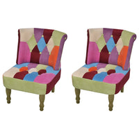 Franse Stoelen Met Patchwork Ontwerp Stof
