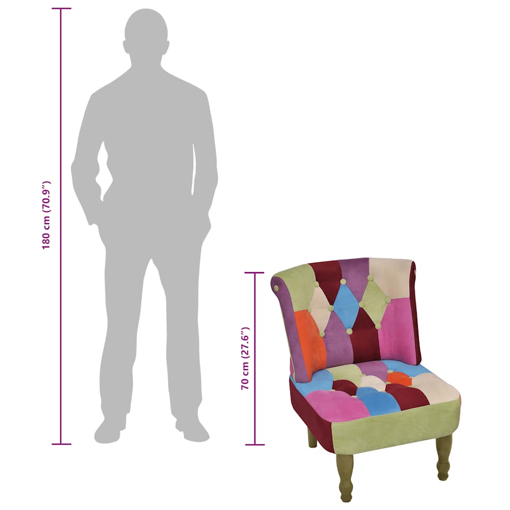 Franse Stoelen Met Patchwork Ontwerp Stof