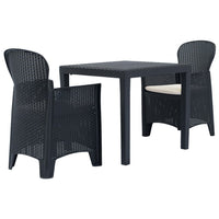 7-Delige Tuinset Rattan-Look Kunststof