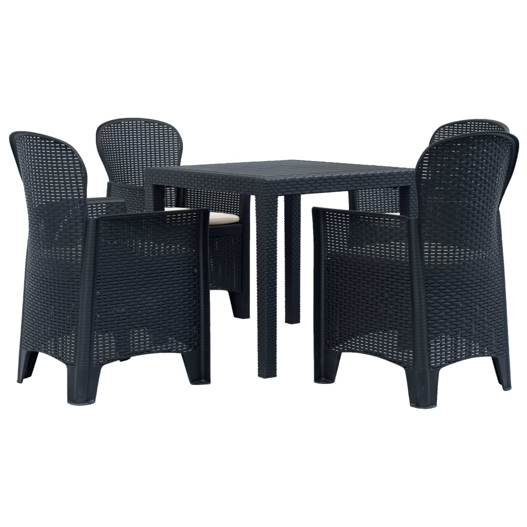 7-Delige Tuinset Rattan-Look Kunststof