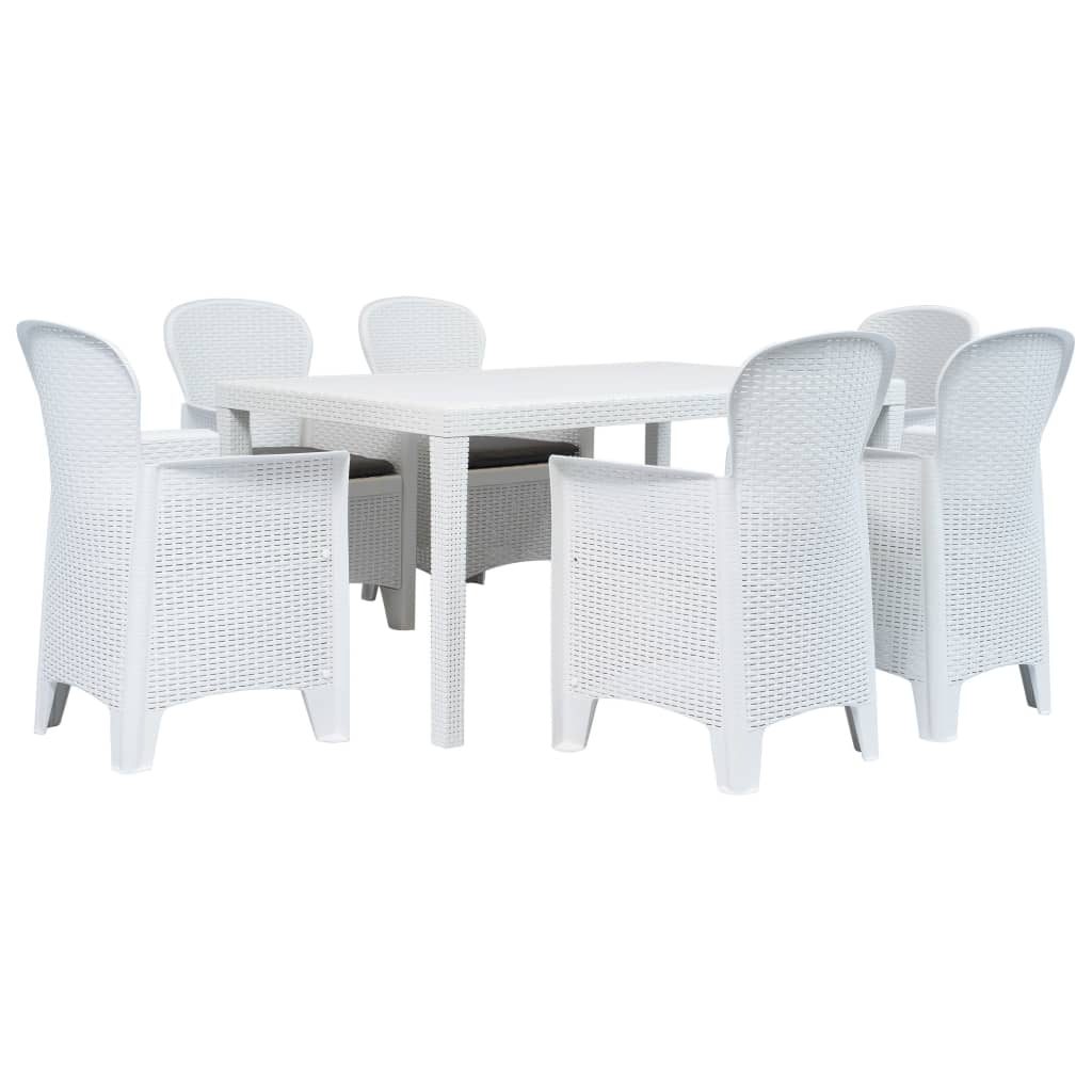 7-Delige Tuinset Rattan-Look Kunststof