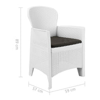 7-Delige Tuinset Rattan-Look Kunststof