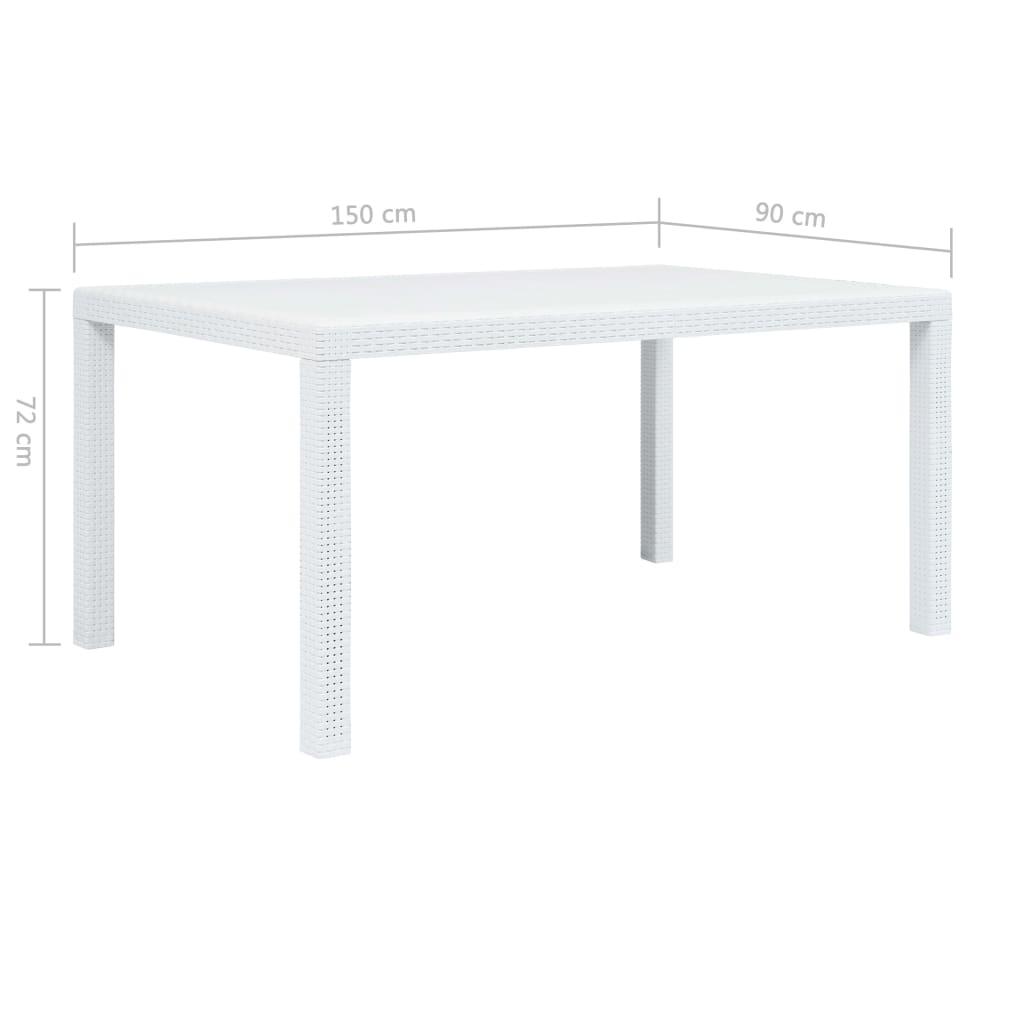 7-Delige Tuinset Rattan-Look Kunststof