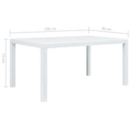 7-Delige Tuinset Rattan-Look Kunststof