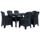 7-Delige Tuinset Rattan-Look Kunststof