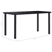 Eettafel Gehard Glas Zwart