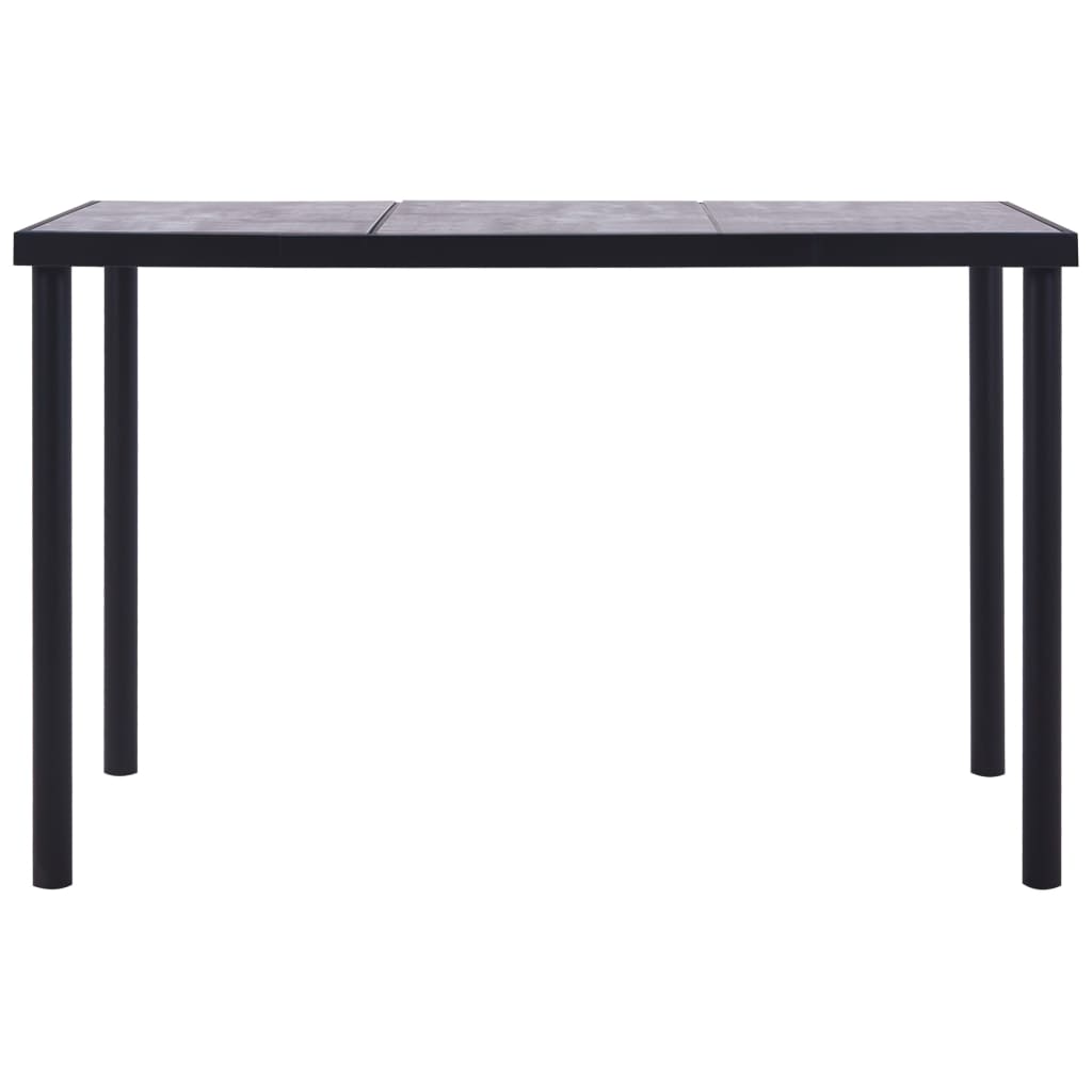 Eettafel Mdf Zwart En Betongrijs