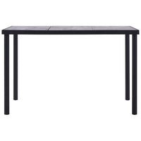 Eettafel Mdf Zwart En Betongrijs