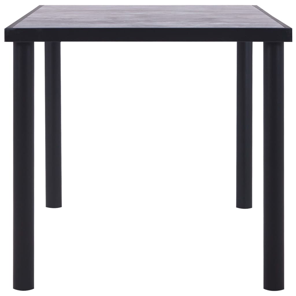 Eettafel Mdf Zwart En Betongrijs