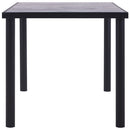 Eettafel Mdf Zwart En Betongrijs