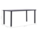 Eettafel Mdf Zwart En Betongrijs